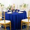 120 Inch Seamless Round Wrinkle Free Scuba Tablecloth Royal Blue